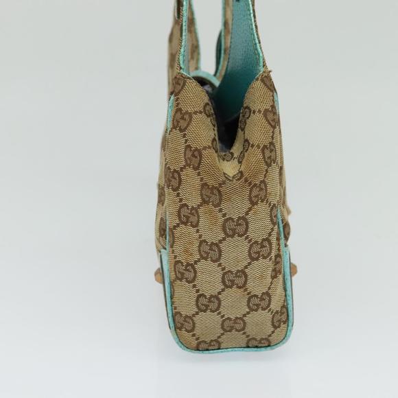 GUCCI GG Canvas New Jackie Shoulder Bag Beige Gold 124409 Auth EC820 - Picture 3 of 16